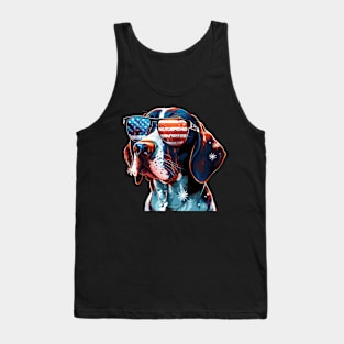 Pointer dog 4th of July Tank Top